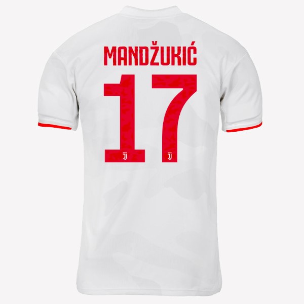 Camiseta Juventus NO.17 Mandzukic Segunda equipación 2019-2020 Gris Blanco